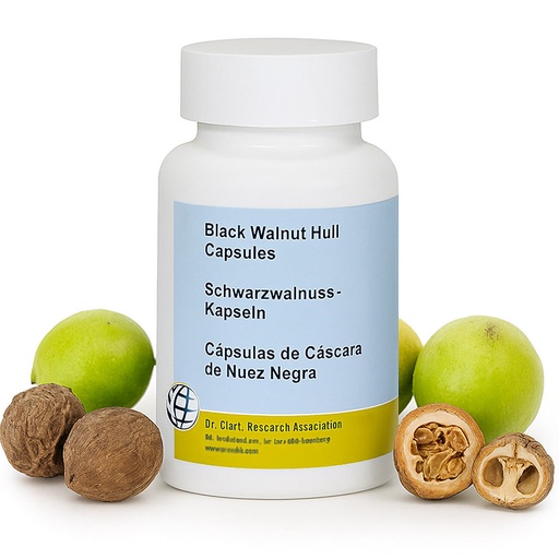 [BWC050] Black Walnut Hull CAPSULES (freeze dried), 300 mg 50 capsules